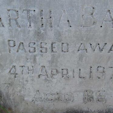 BARNS Alva -1957 &amp; Martha -1972
