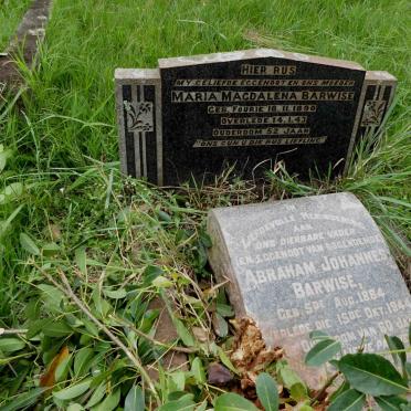 BARWISE Abraham Johannes 1884-1944 &amp; Maria Magdalena FOURIE 1890-1943