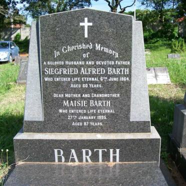 BARTH Siegfried Alfred -1964 &amp; Maisie -1995