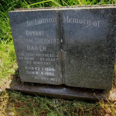 BAKER Bryant William Shepherd 1924-1980