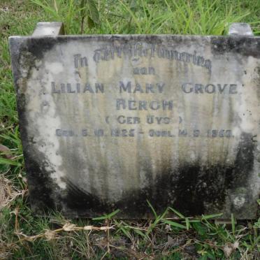 BERGH Lilian Mary Grove nee UYS 1925-1950