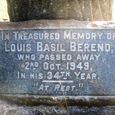 BEREND Louis Basil -1949