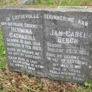 BERGH Jan Carel 1920-1989 &amp; Hermina Catharina 1914-1963