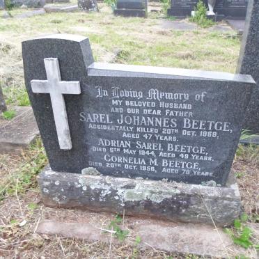 BEETGE Sarel Johannes -1968 :: BEETGE Adrian Sarel -1944 :: BEETGE Cornelia M. -1956
