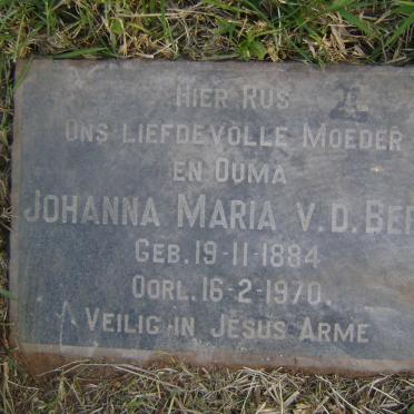 BERG Johanna Maria, v.d. 1884-1970