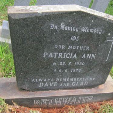BETHWAITE Patricia Ann 1920-1975