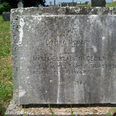 BEER Maria Elizabeth Cecily, De -1928