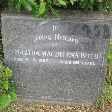 BOTHA Martha Magdelena -1963