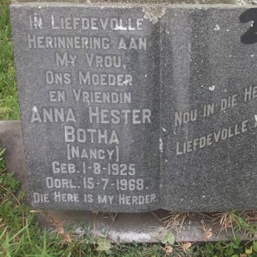 BOTHA Anna Hester 1925-1968