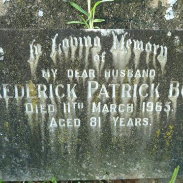 BOYD Frederick Patrick -1965