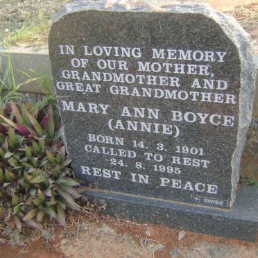 BOYCE Mary Ann 1901-1995