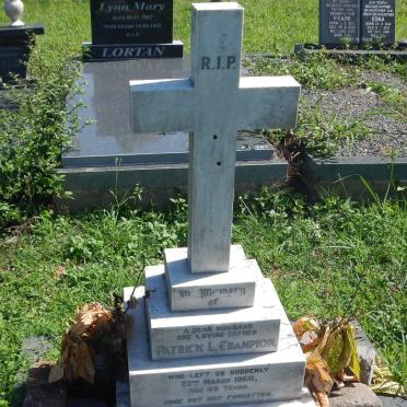 CHAMPION Patrick L. -1966 &amp; Joyce Cecilia 1916-2005