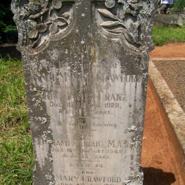 CRAIG Janet McNair Crawford -1928 :: CRAIG James  -1949 :: CRAWFORD Mary -1951