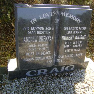 CRAIG Andrew Brennan 1971-1996 :: CRAIG Robert Knight 1941-2011