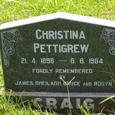 CRAIG Christina Pettigrew 1896-1964