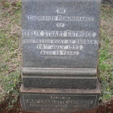 CUTRIDGE May Charlotte -1964 :: CUTRIDGE Felix Stuart -1925