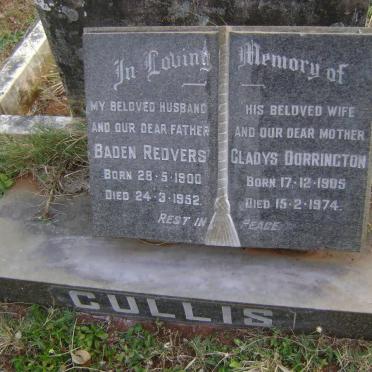 CULLIS Baden Redvers 1900-1952 &amp; Gladys Dorrington 1905-1974