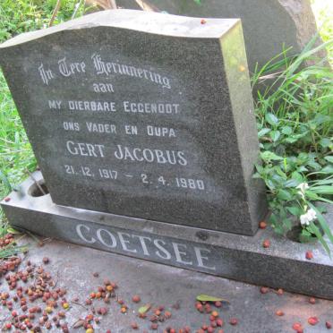 COETSEE Gert Jacobus 1917-1980