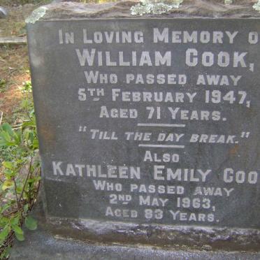 COOK William -1947 &amp; Kathleen Emily -1963 :: COOK Basil Greenway 1905-1953