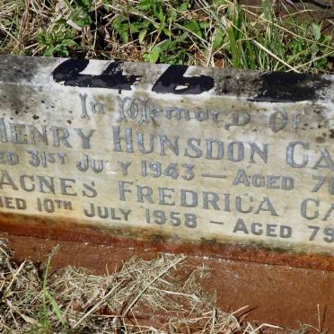 CAREY Henry Hunsdon -1943 &amp; Agnes Fredrica -1958
