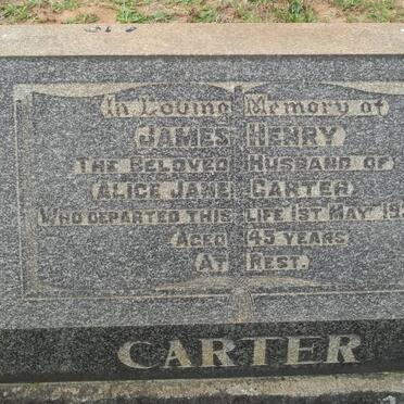 CARTER James Henry -1935