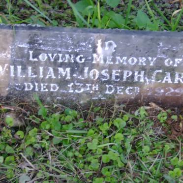 CARTER William Joseph -1929