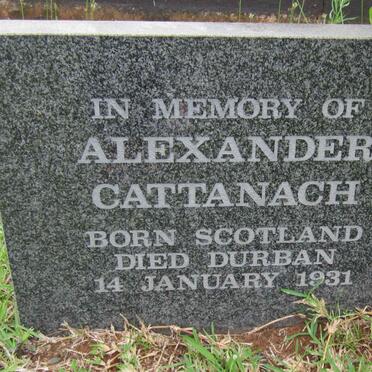 CATTANACH Alexander -1931