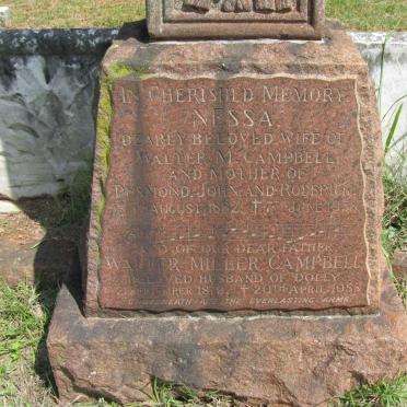 CAMPBELL Nessa 1882-1958 :: CAMPBELL Walter Miller 1879-1958