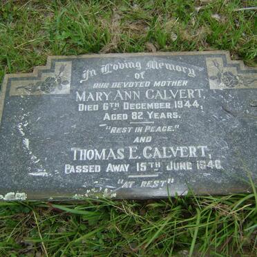 CALVERT Mary Ann -1944 :: CALVERT Thomas E. -1946