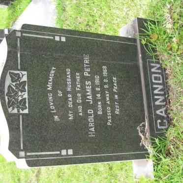 CANNON Harold James Petrie 1910-1968