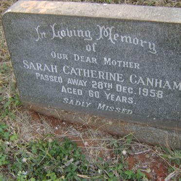CANHAM Sarah Catherine -1958