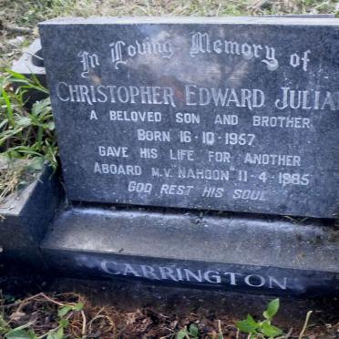 CARRINGTON Christopher Edward Julian 1957-1985