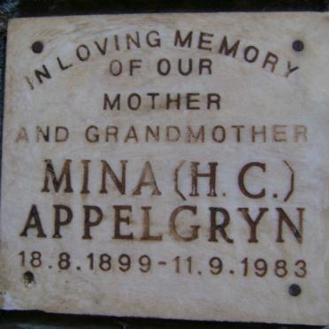 APPELGRYN Mina H.C. 1899-1983