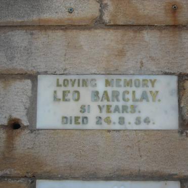 BARCLAY Leo -1954