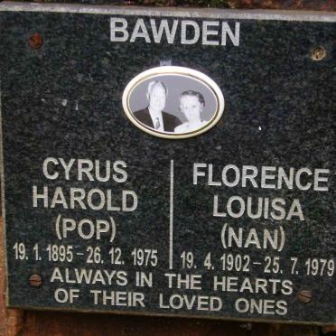 BAWDEN Cyrus Harold 1895-1975 &amp; Florence Louisa 1902-1979