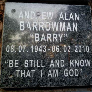 BARROWMAN Andrew Alan 1943-2010