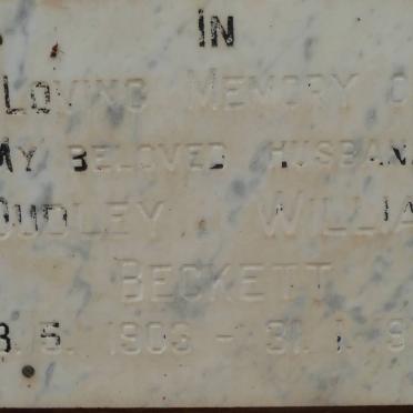 BECKETT Dudley William 1903-1972