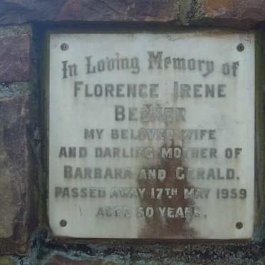 BECKER  Florence Irene 1909-1959
