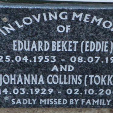 BEKET Eduard 1953-1987 :: COLLINS Johanna 1929-2007