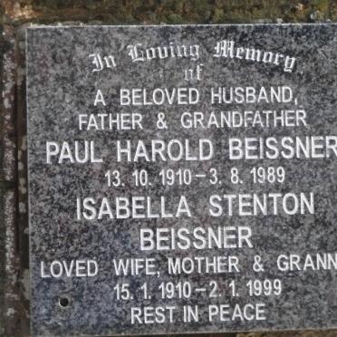 BEISSNER Paul Harold 1910-1989 &amp; Isabella Stenton 1910-1999