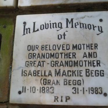 BEGG Isabella Mackie 1883-1983