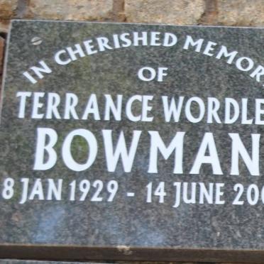 BOWMAN Terrance Wordley 1929-2006