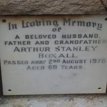 BOXALL Arthur Stanley -1970
