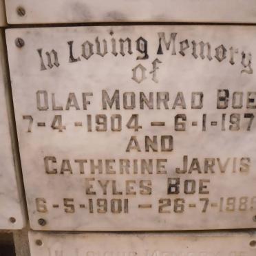 BOE Olaf Monrad 1904-1972 &amp; Catherine Jarvis Eyles 1901-1989
