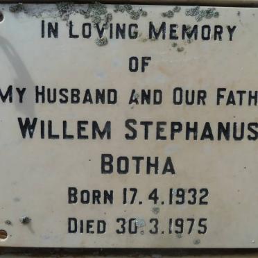 BOTHA Willem Stephanus 1932-1975
