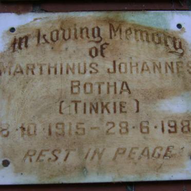 BOTHA Marthinus Johannes 1915-1981