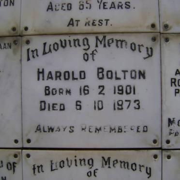 BOLTON Harold 1901-1973