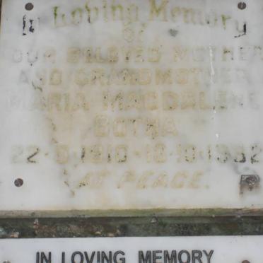 BOTHA Maria Magdalene 1910-1982