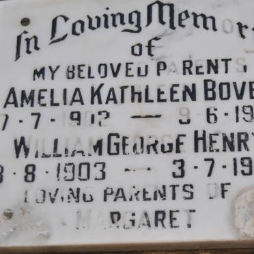 BOVEY William George Henry 1903-1942 &amp; Amelia Kathleen 1902-1988