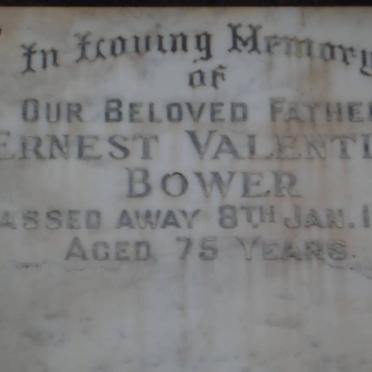 BOWER Ernest Valentine -1962